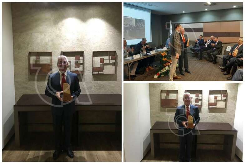 Francisco Santiago, durante el homenaje (Foto TA)